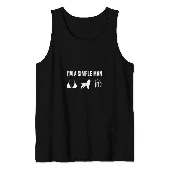 Mens Pet American Pit Bull Terrier Dog Puppy Simple Man Tank Tops