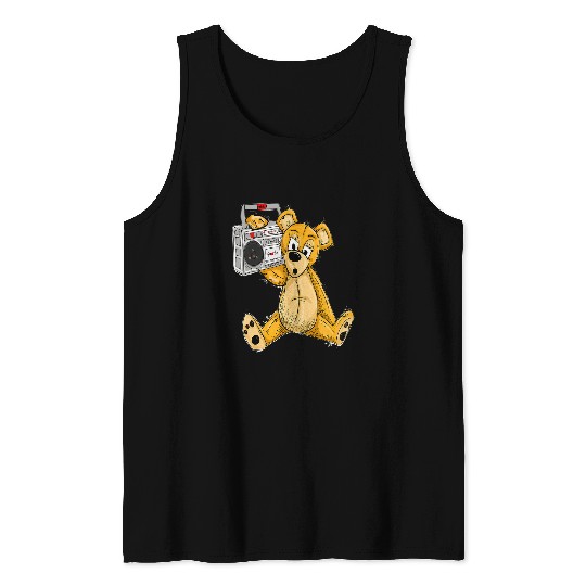 HipHop Boombox Teddy Bear Tank Tops
