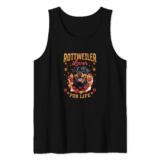 Rottweiler Rottie Dog Breed Pet Rottweiler Lover for Life Tank Tops