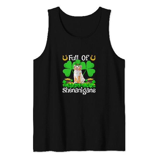 Discover Full Of Shenanigans Australian Shepherd Dog St Patricks Day Tank Tops