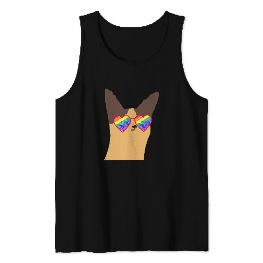 Gay Chihuahua Dog Lover LGBTQ Pride Stuff For Teens Rainbow Tank Tops