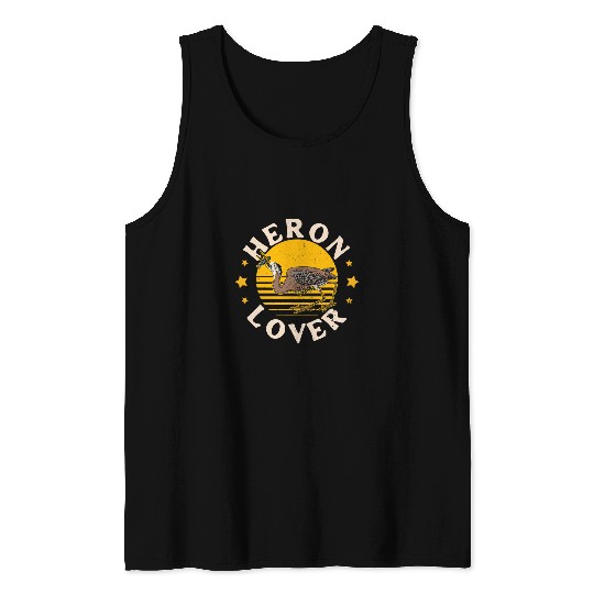 Discover Heron water wildlife birdwatching birder biologist binocular 5 Tank Tops