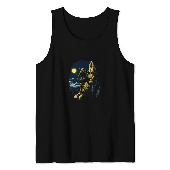 Rock Climbing Mountain Climber Hiker Boulder Bouldering Tank Tops