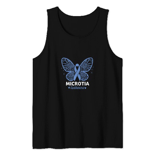 National Microtia Awareness Day Butterfly Microtia Awareness Tank Tops