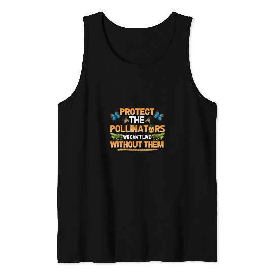 Protect the Pollinators Butterfly Bat Bees Moth Tank Tops