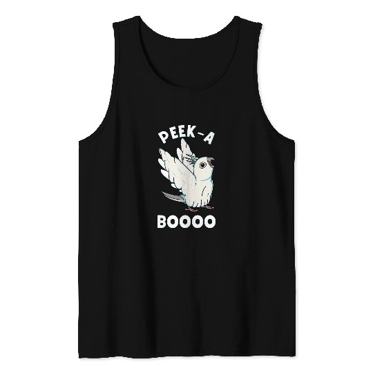 PeekABoooo ghosts Parrot I Whitefaced Grey Cockatiel Tank Tops