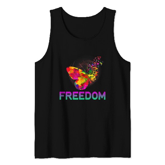 Monarch Freedom Butterfly Entomology Butterfly Lovers Tank Tops