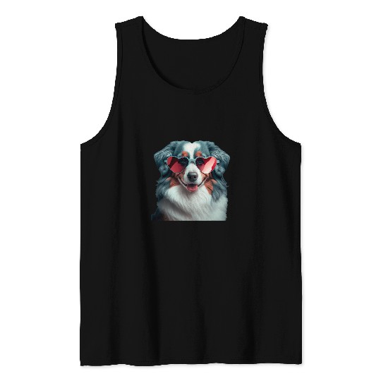 Discover Mini Aussie Mom Australian Shepherd Valentines Day Tank Tops