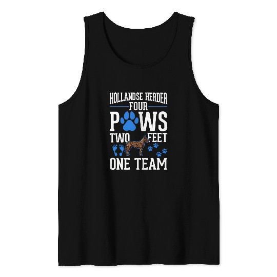 Discover Hollandse Herder four paws two feet one team 1 Tank Tops