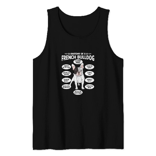 Frenchie Elegance Anatomy of a Charming Companion Tank Tops