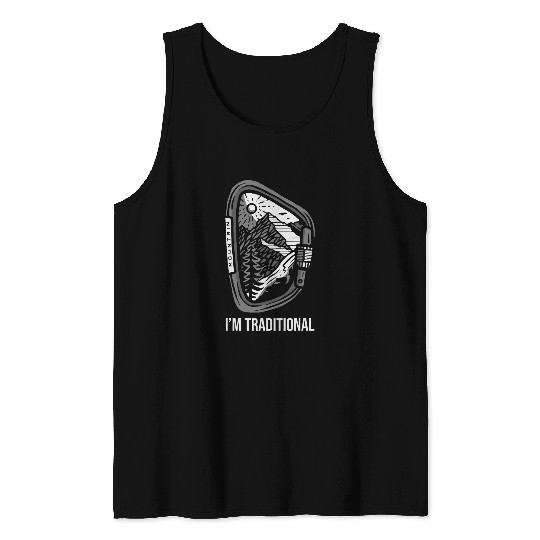 Rock Climbing Carabiner Climb Mountain Mountaineer Climber Tank Tops