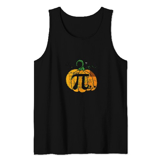 Pumpkin Pie Funny Halloween Thanksgiving Math Tank Tops