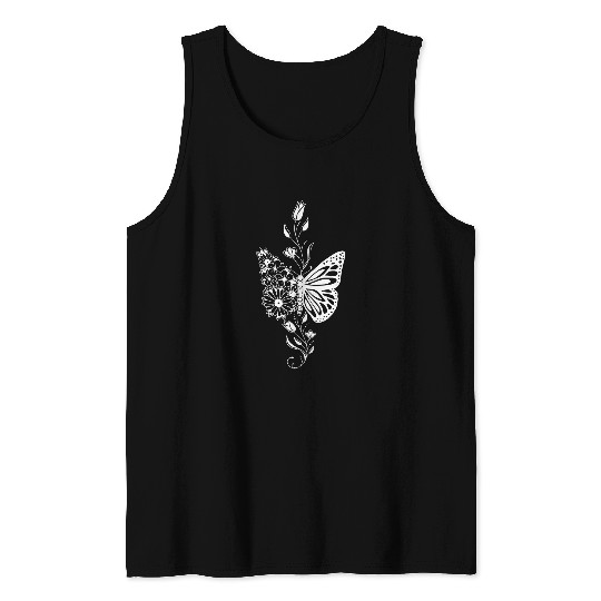 Zen Butterfly Flower Mandala Hippie Meditation Tank Tops