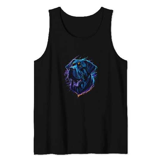 Rottweiler Vector Art Colorful Tank Tops