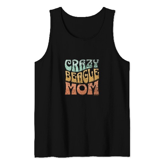 Funny crazys Beagle Mom Retro vintages Top for Beagle Lovers Tank Tops