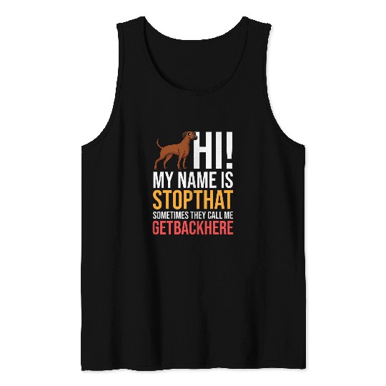 Rhodesian Ridgeback Dog Puppies Owner Lover 47 Tank Tops