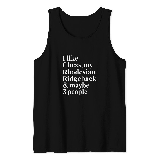 Rhodesian Ridgeback Funny Dog Owner Chess Player Lover Women Tank Tops