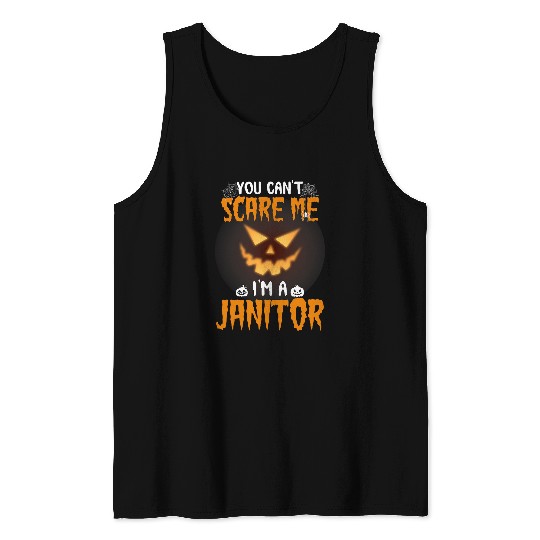 Scary Janitor Costume scary Halloween Spooky Janitor Tank Tops