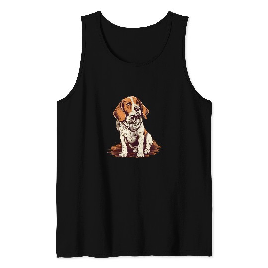 Pawsome Clasp Co s VintageStyle Beagle Tank Tops