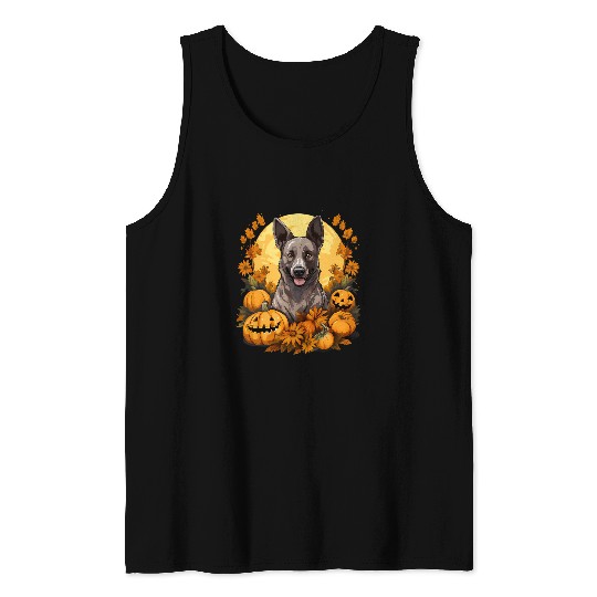 Pumpkin Dutch Shepherd Dog Halloween Thanksgiving 1 Tank Tops