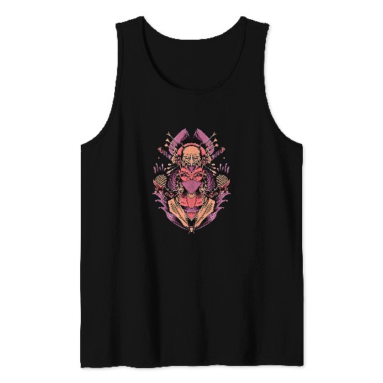 Japanese culture Geisha second syndicate japan warrior Tank Tops