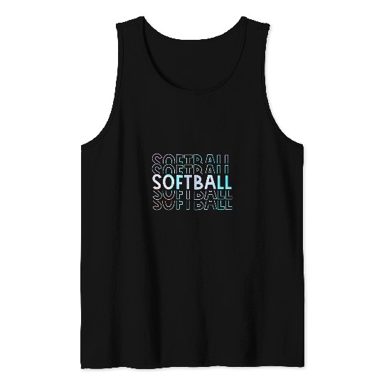 Softball Team Funny Catcher Pitcher Batter Tie Dye Tank Tops