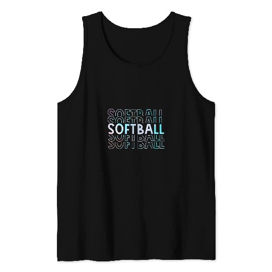 Softball Team Funny Catcher Pitcher Batter Tie Dye Tank Tops