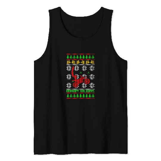 Ride Motocross Ugly Christmas Sweater MX Dirt Bike Braap Fun 25 Tank Tops