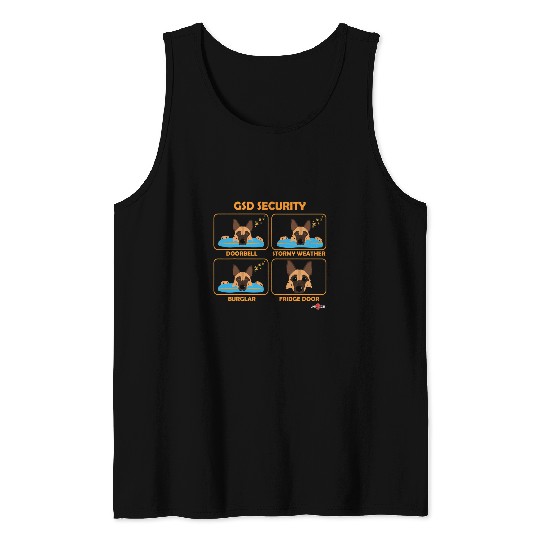 Funny German Shepherd Safety Tank Tops