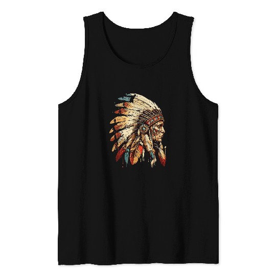 Native American Dreamcatcher Indian Design 20 Tank Tops