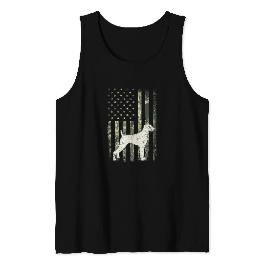 Weimaraner Dog Dad Mom Camouflage USA Flag Tank Tops