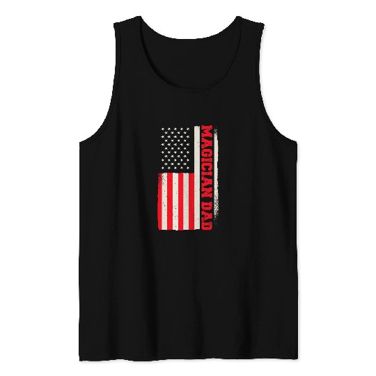 Patriotic Magic Wizard Sorcerer Illusionist Magician Dad 23 Tank Tops
