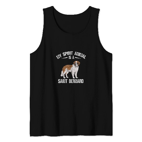 Saint Bernard Dog My Spirit Animal Is A St  Bernard Tank Tops