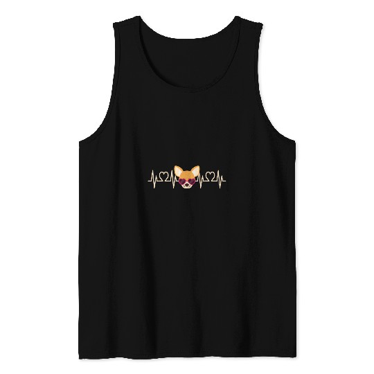 Heartbeat Chihuahua I Chihuahua Dog I Chihuahua Tank Tops