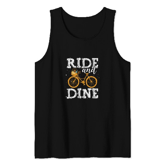 Ride And Dine Bicycle Cycling Tank Tops