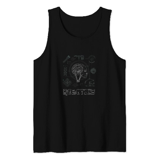 Robotics Design For Robot Engineer Or Fans Tank Tops