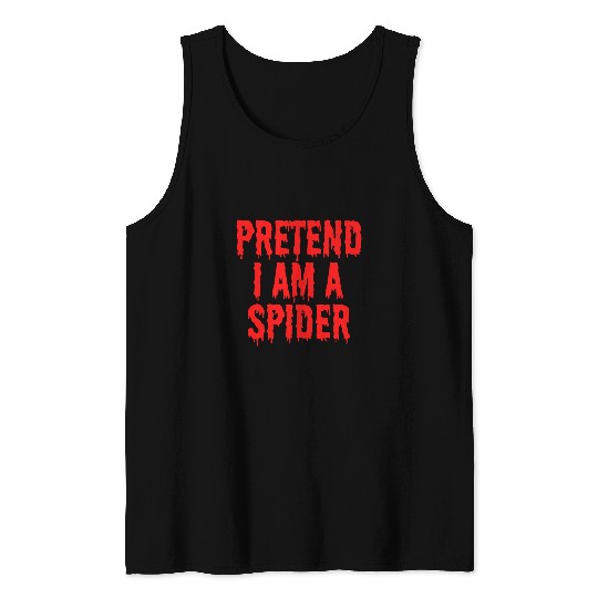 Pretend Im A Spider Costume Kids Funny Halloween Tank Tops