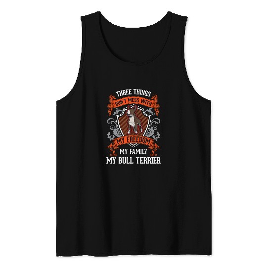 My Freedom My Family My Bull Terrier Miniature Bull Terrier 1 Tank Tops
