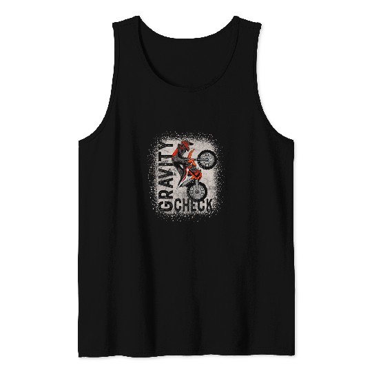 Motocross Gravity Check Motorcycle Stunt Rider Tank Tops