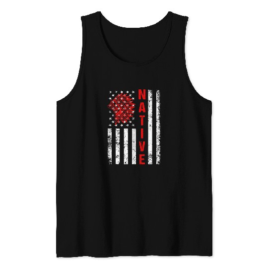 Native American Day vintages Flag USA Indigenous People Tank Tops