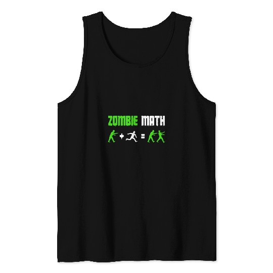 Zombie Math Halloween Funny Math Teachers Tank Tops