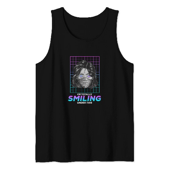 Im Totally Smiling Under This Grunge Aesthetic Emo Goth Tank Tops