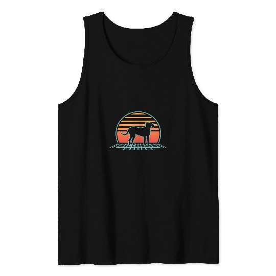 Rhodesian Ridgeback Dog Owner 80s Retro Vintage Tank Tops