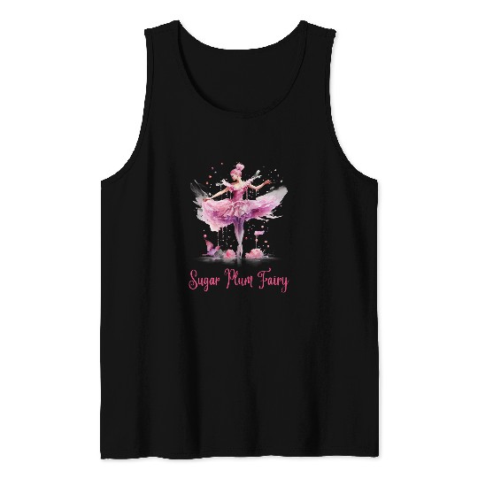 Sugar Plum Fairy Enchanting Nutcracker Ballet Fans Tank Tops