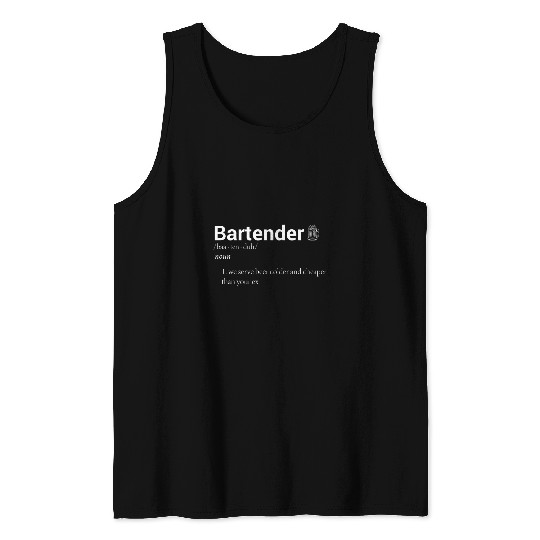 Retro Bar Pub Owner Saying Mixologist Bartender 2 Tank Tops