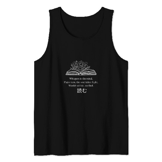 Reading Haiku Poetry Book Lover Teacher Librarian Tank Tops