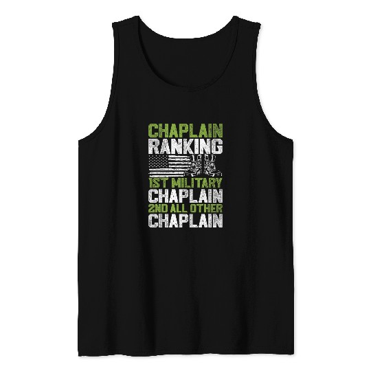 Military Chaplain US Flag Tank Tops