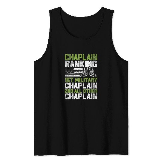 Military Chaplain US Flag Tank Tops