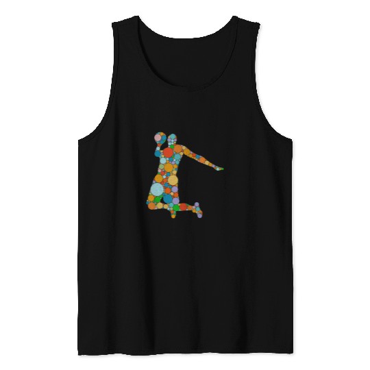 Retro Polka Dot Basketball Player International Dot Day Tank Tops