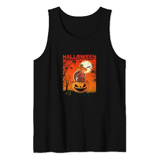 Pumpkin Costume Girls Women Cute Turkey Halloween Party Tank Tops